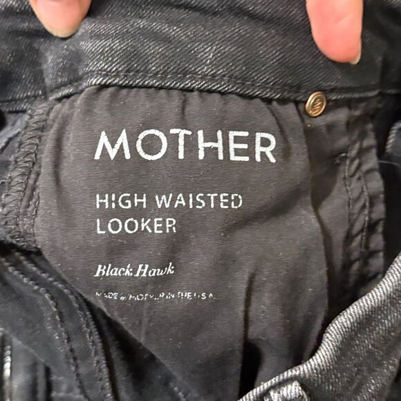 Mother Looker Night Hawk Black High Waist Jean 25 Denim Skinny Classic - Picture 4 of 8